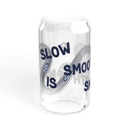 F1 Blue "Slow is Smooth, Smooth is Fast" Sipper Glass | 16oz