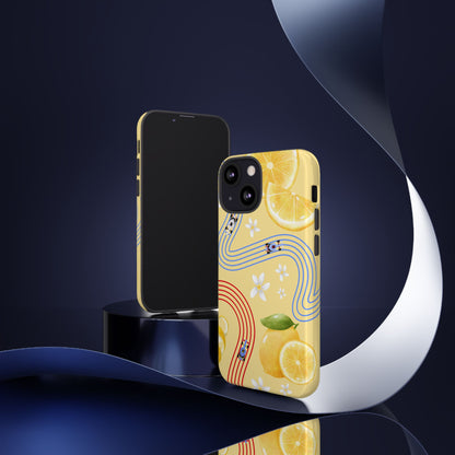 Yellow F1 Racing Bulls and Lemons Phone Case, Trendy F1 Gift, Formula 1 Gift, Cute Fruit F1 Phone Case, Unique Phone Case