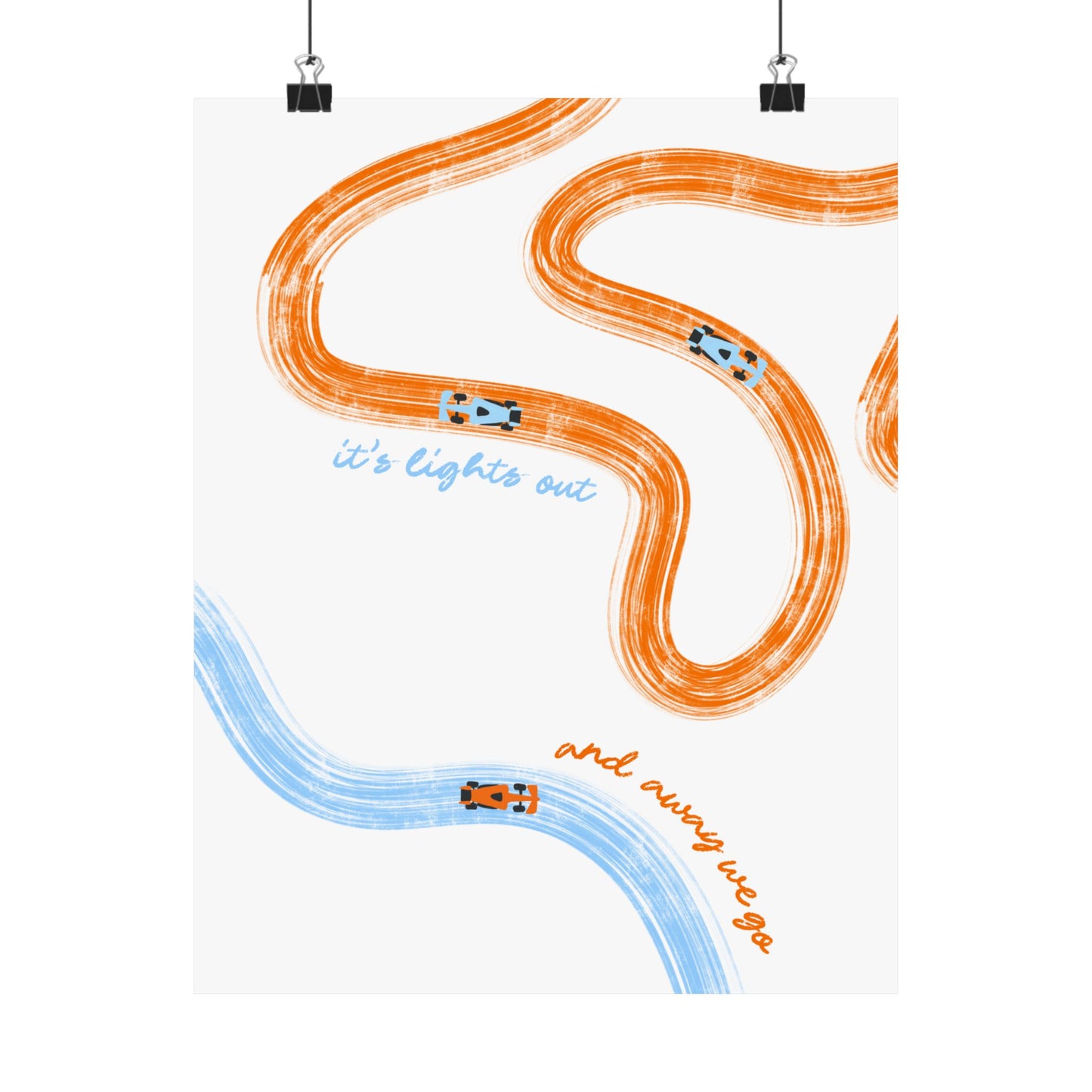 McLaren F1 Matte Vertical Poster | F1 Giclée Art Print (US SIZING)
