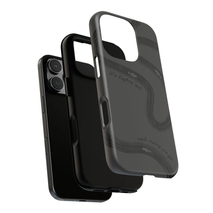 F1 Phone Case Monochrome Black Painted "its lights out and away we go", Trendy F1 Gift, Formula 1 Gift, Cute F1 Phone Case, Phone Case
