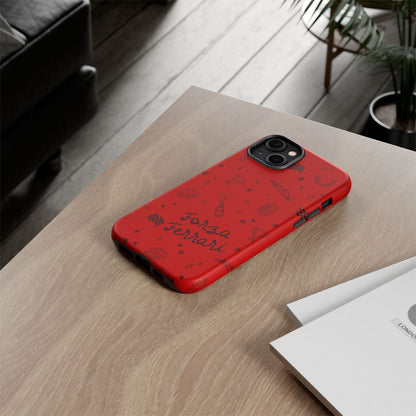 F1 Ferrari Racing Doodle "Forza Ferrari" F1 Phone Case Design