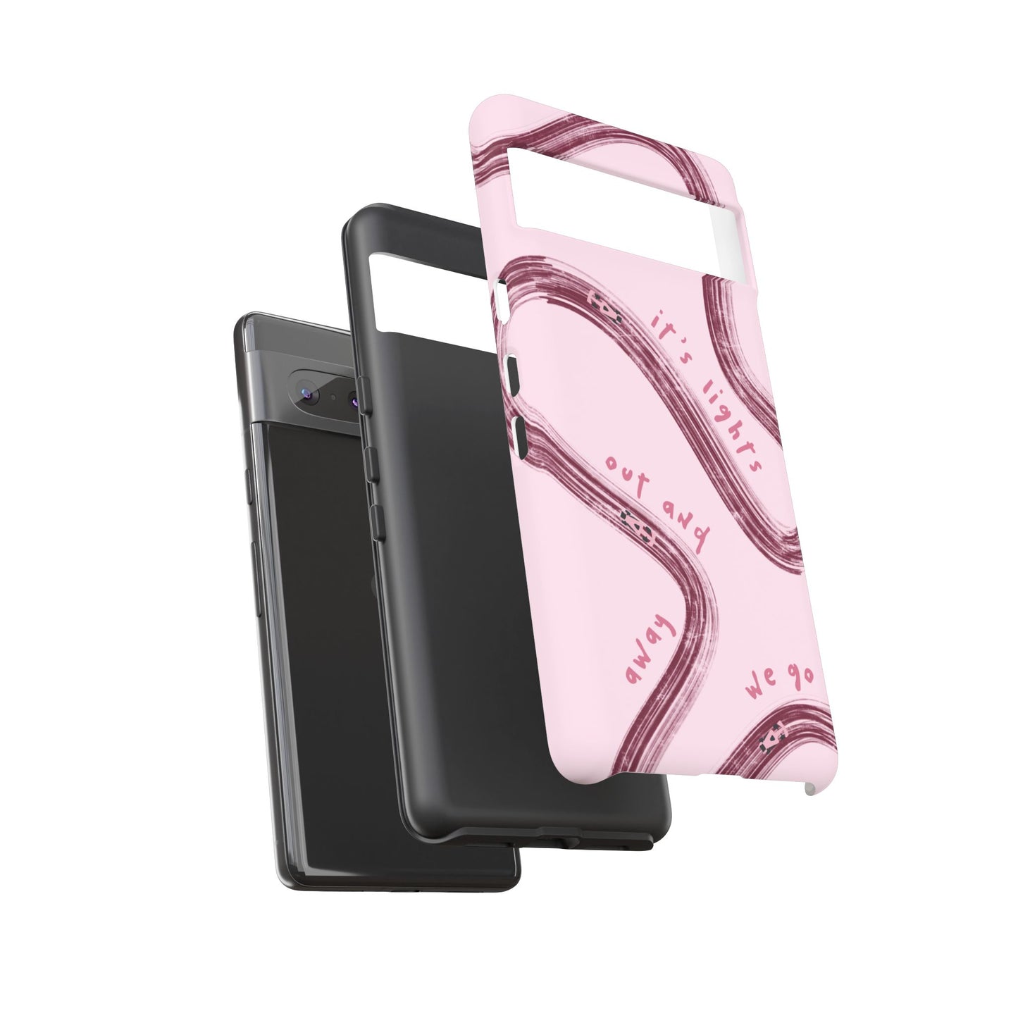 Pink Lights Out F1 Phone Case Design, Trendy F1 Gift, Formula 1 Gift, Cute F1 Phone Case, Unique Formula One Phone Case