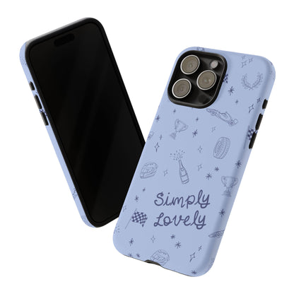 Blue Doodle "Simply Lovely" F1 Phone Case Design