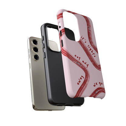 Pink and Red Lights Out F1 Phone Case Design, Trendy F1 Gift, Formula 1 Gift, Cute F1 Phone Case, Unique Formula One Phone Case