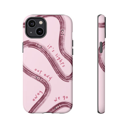 Pink Lights Out F1 Phone Case Design, Trendy F1 Gift, Formula 1 Gift, Cute F1 Phone Case, Unique Formula One Phone Case