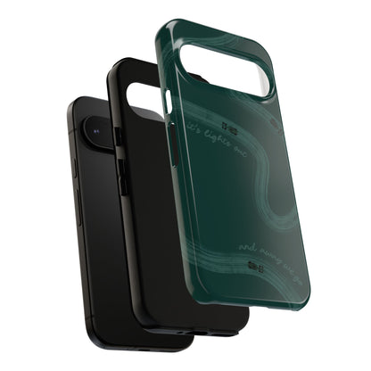 F1 Phone Case Monochrome Green Painted "its lights out and away we go", Trendy F1 Gift, Formula 1 Gift, Cute F1 Phone Case, Phone Case