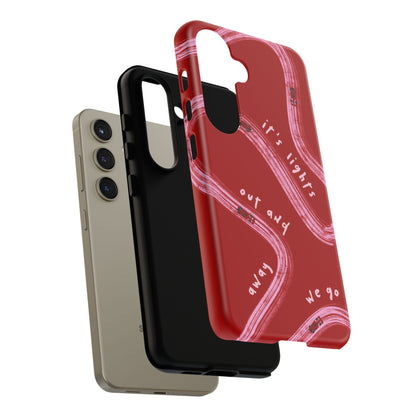Red and Pink Lights Out F1 Phone Case Design, Trendy F1 Gift, Formula 1 Gift, Cute F1 Phone Case, Unique Formula One Phone Case