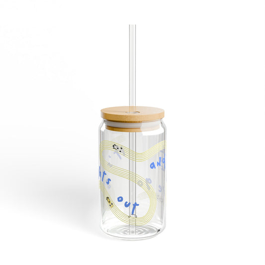 Racing Bulls F1 Blue and Yellow It's Lights Out sipper glass | 16oz