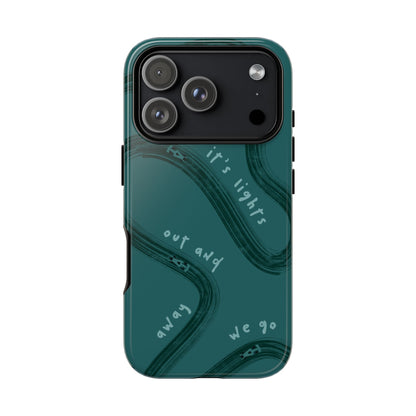 Teal Lights Out F1 Phone Case Design, Trendy F1 Gift, Formula 1 Gift, Cute F1 Phone Case, Unique Formula One Phone Case