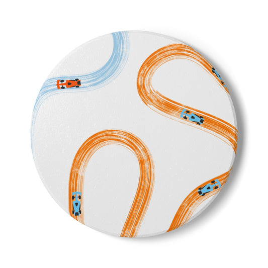 F1 McLaren Ceramic Coaster | Orange & Blue Tracks