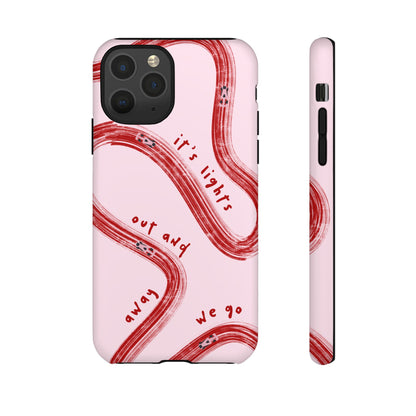 Pink and Red Lights Out F1 Phone Case Design, Trendy F1 Gift, Formula 1 Gift, Cute F1 Phone Case, Unique Formula One Phone Case