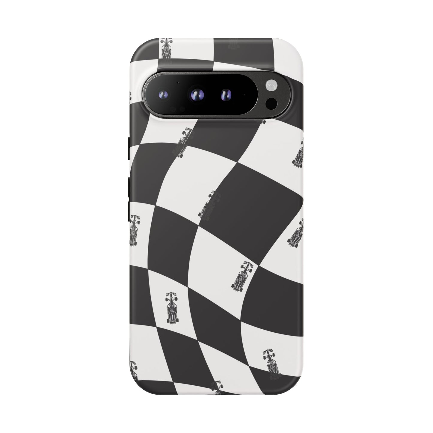 F1 Phone Case Black and White Checkered Design, Trendy F1 Gift, Formula 1 Gift, Cute F1 Phone Case, Unique Formula One Phone Case