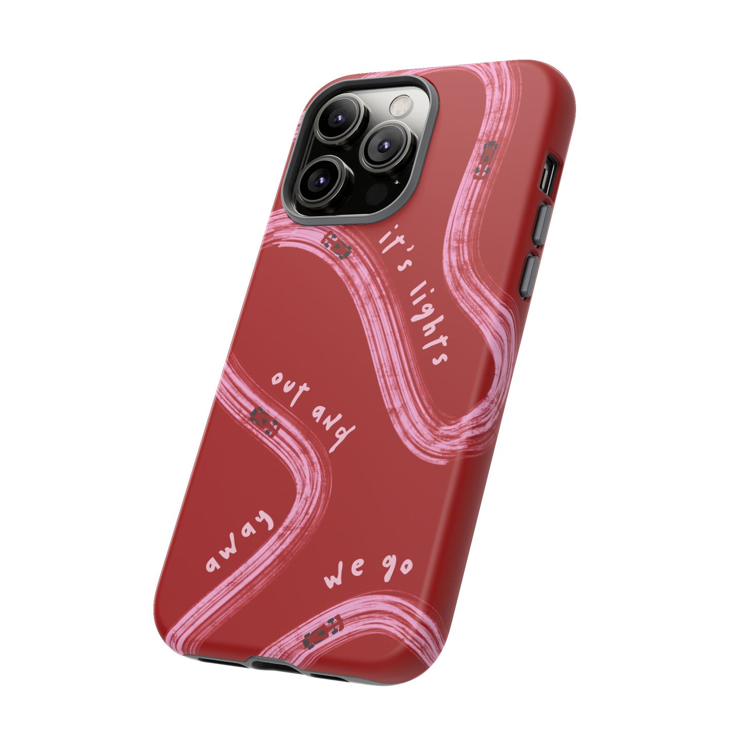 Red and Pink Lights Out F1 Phone Case Design, Trendy F1 Gift, Formula 1 Gift, Cute F1 Phone Case, Unique Formula One Phone Case