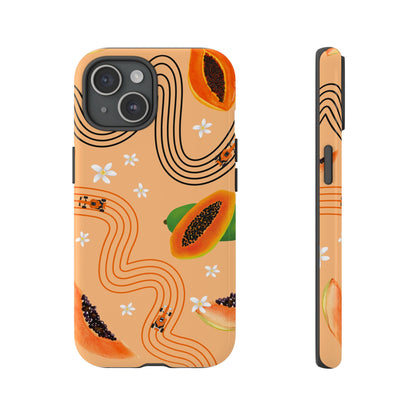 Orange F1 McLaren and Papaya Phone Case, Trendy F1 Gift, Formula 1 Gift, Cute Fruit F1 Phone Case, Unique Phone Case