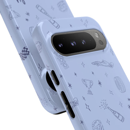 Blue Doodle "Simply Lovely" F1 Phone Case Design