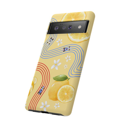 Yellow F1 Racing Bulls and Lemons Phone Case, Trendy F1 Gift, Formula 1 Gift, Cute Fruit F1 Phone Case, Unique Phone Case