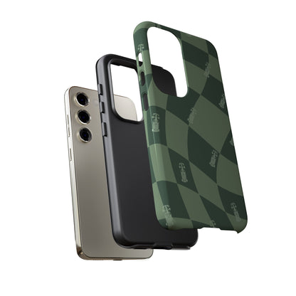 F1 Phone Case Green Checkerboard Design, Trendy F1 Gift, Formula 1 Gift, Cute F1 Phone Case, Unique Formula One Phone Case
