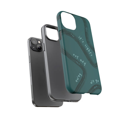 Teal Lights Out F1 Phone Case Design, Trendy F1 Gift, Formula 1 Gift, Cute F1 Phone Case, Unique Formula One Phone Case