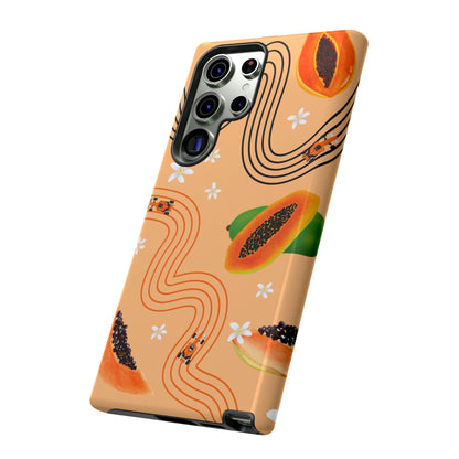 Orange F1 McLaren and Papaya Phone Case, Trendy F1 Gift, Formula 1 Gift, Cute Fruit F1 Phone Case, Unique Phone Case