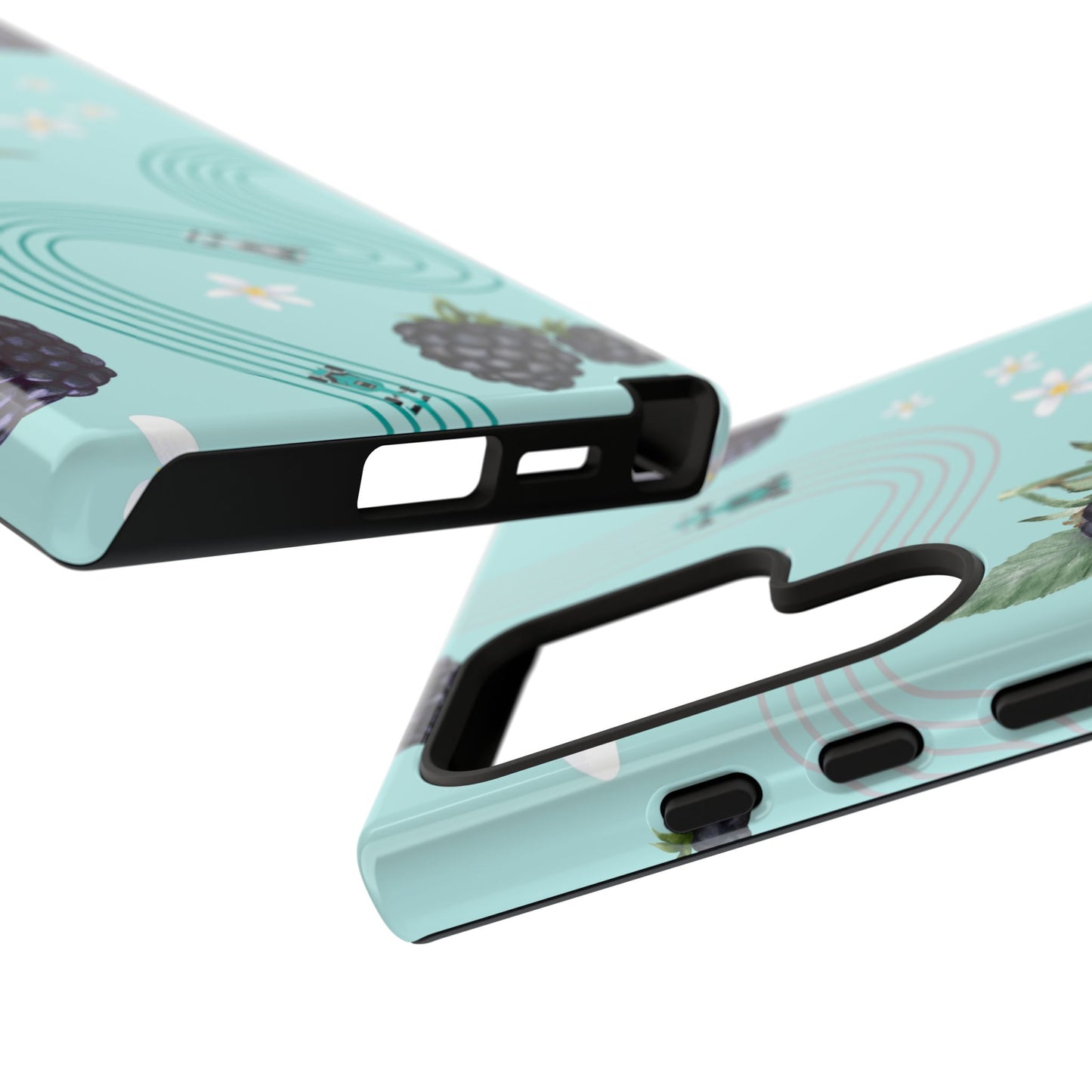 Teal F1 Mercedes and Blackberries Phone Case , Trendy F1 Gift, Formula 1 Gift, Cute Fruit F1 Phone Case, Unique Phone Case