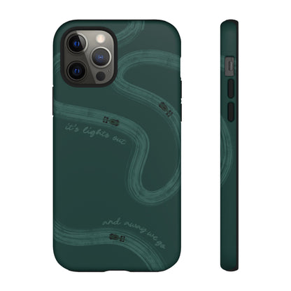 F1 Phone Case Monochrome Green Painted "its lights out and away we go", Trendy F1 Gift, Formula 1 Gift, Cute F1 Phone Case, Phone Case