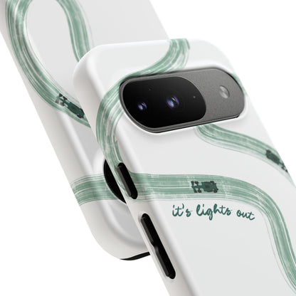 F1 Phone Case Green Painted "its lights out and away we go", Trendy F1 Gift, Formula 1 Gift, Cute F1 Phone Case, Gift for F1 Fans