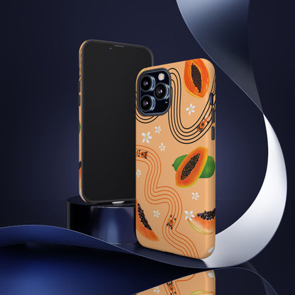 Orange F1 McLaren and Papaya Phone Case, Trendy F1 Gift, Formula 1 Gift, Cute Fruit F1 Phone Case, Unique Phone Case
