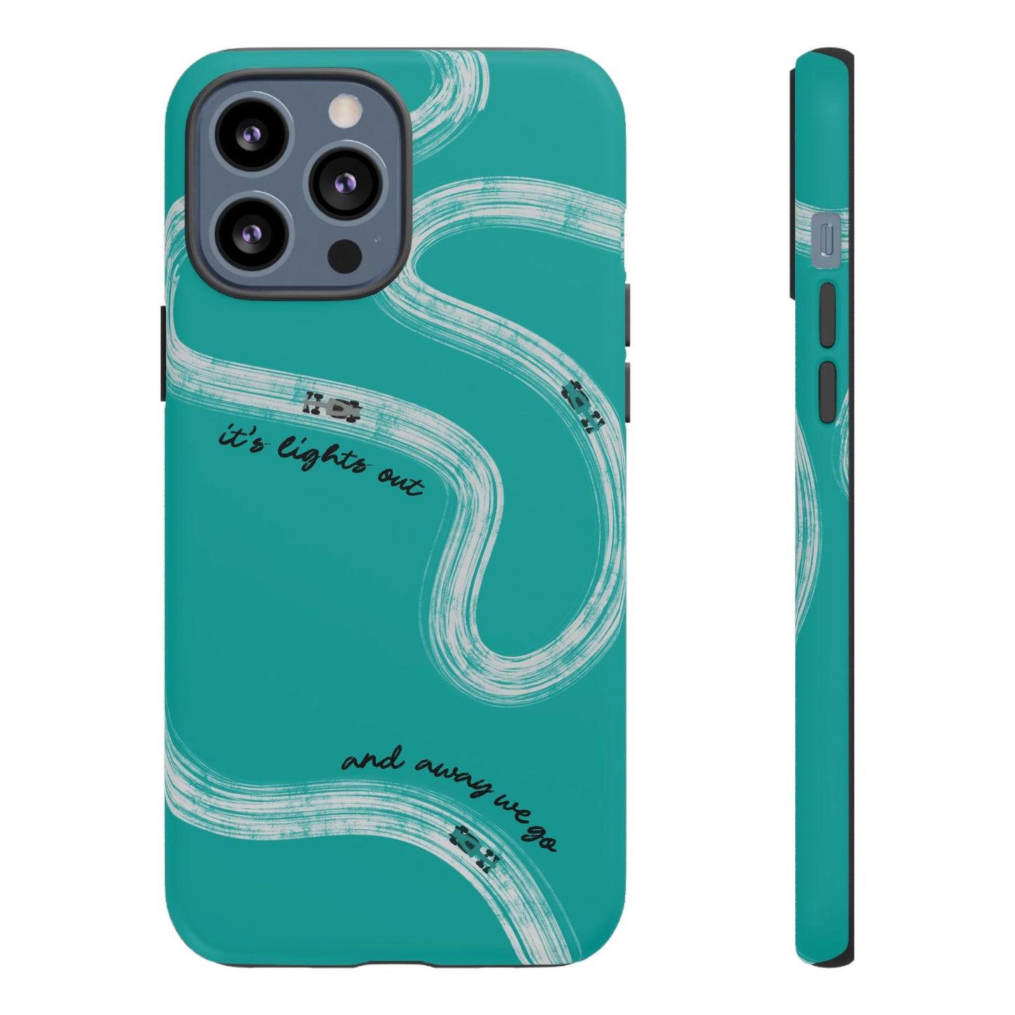 Mercedes F1 Phone Case Painted "its lights out and away we go", Trendy F1 Gift, Formula 1 Gift, Cute F1 Phone Case