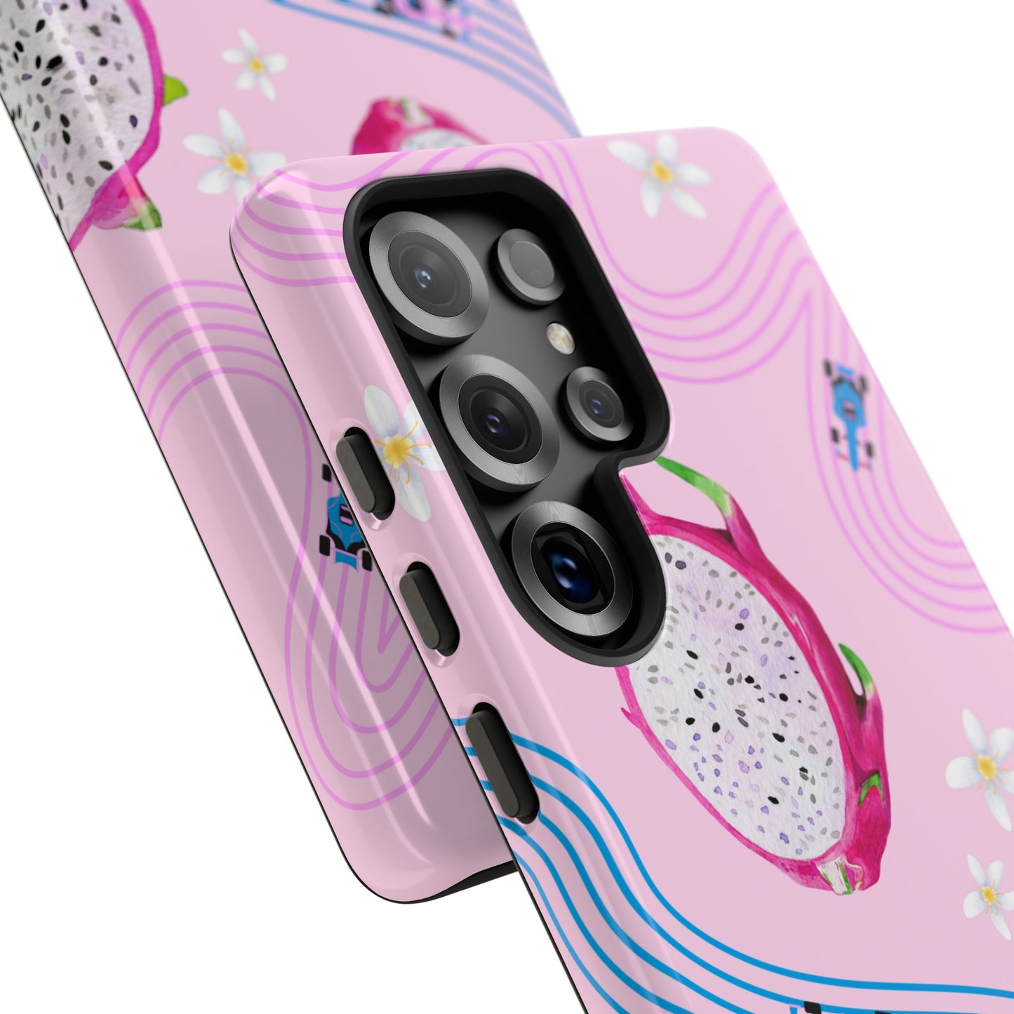Pink F1 Alpine and Dragonfruit Phone Case, Trendy F1 Gift, Formula 1 Gift, Cute Fruit F1 Phone Case, Unique Phone Case