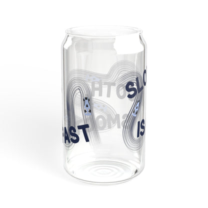 F1 Blue "Slow is Smooth, Smooth is Fast" Sipper Glass | 16oz