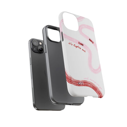 F1 Phone Case Pink and Red Painted "its lights out and away we go", Trendy F1 Gift, Formula 1 Gift, Cute F1 Phone Case, Unique Phone Case