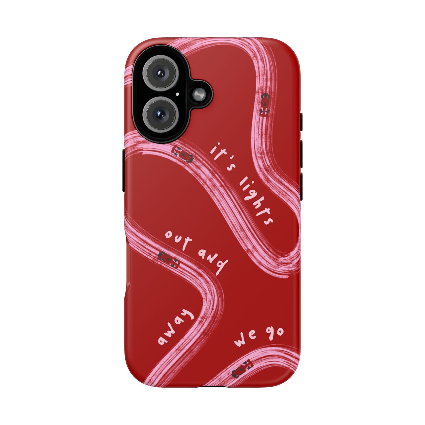 Red and Pink Lights Out F1 Phone Case Design, Trendy F1 Gift, Formula 1 Gift, Cute F1 Phone Case, Unique Formula One Phone Case