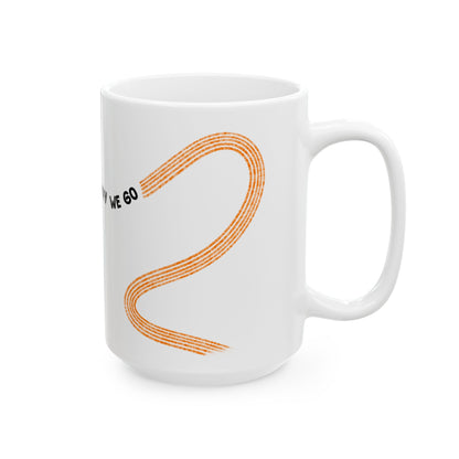 F1  It's Lights Out and Away We Go Mug, Unique Gift for Coffee Lovers, Whimsical Formula 1 Gift