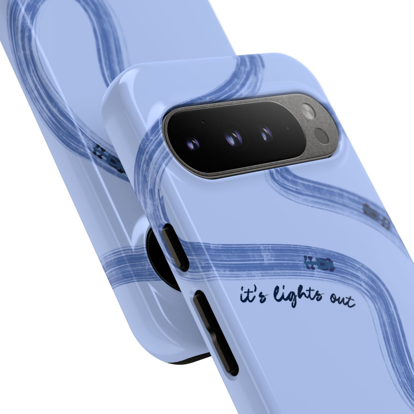 F1 Phone Case Monochrome Blue Painted "its lights out and away we go", Trendy F1 Gift, Formula 1 Gift, Cute F1 Phone Case, Phone Case