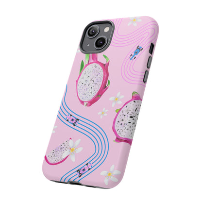 Pink F1 Alpine and Dragonfruit Phone Case, Trendy F1 Gift, Formula 1 Gift, Cute Fruit F1 Phone Case, Unique Phone Case