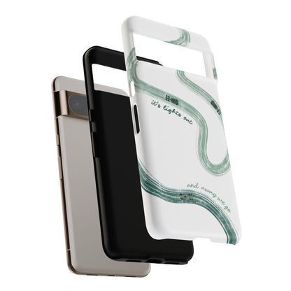 F1 Phone Case Green Painted "its lights out and away we go", Trendy F1 Gift, Formula 1 Gift, Cute F1 Phone Case, Gift for F1 Fans