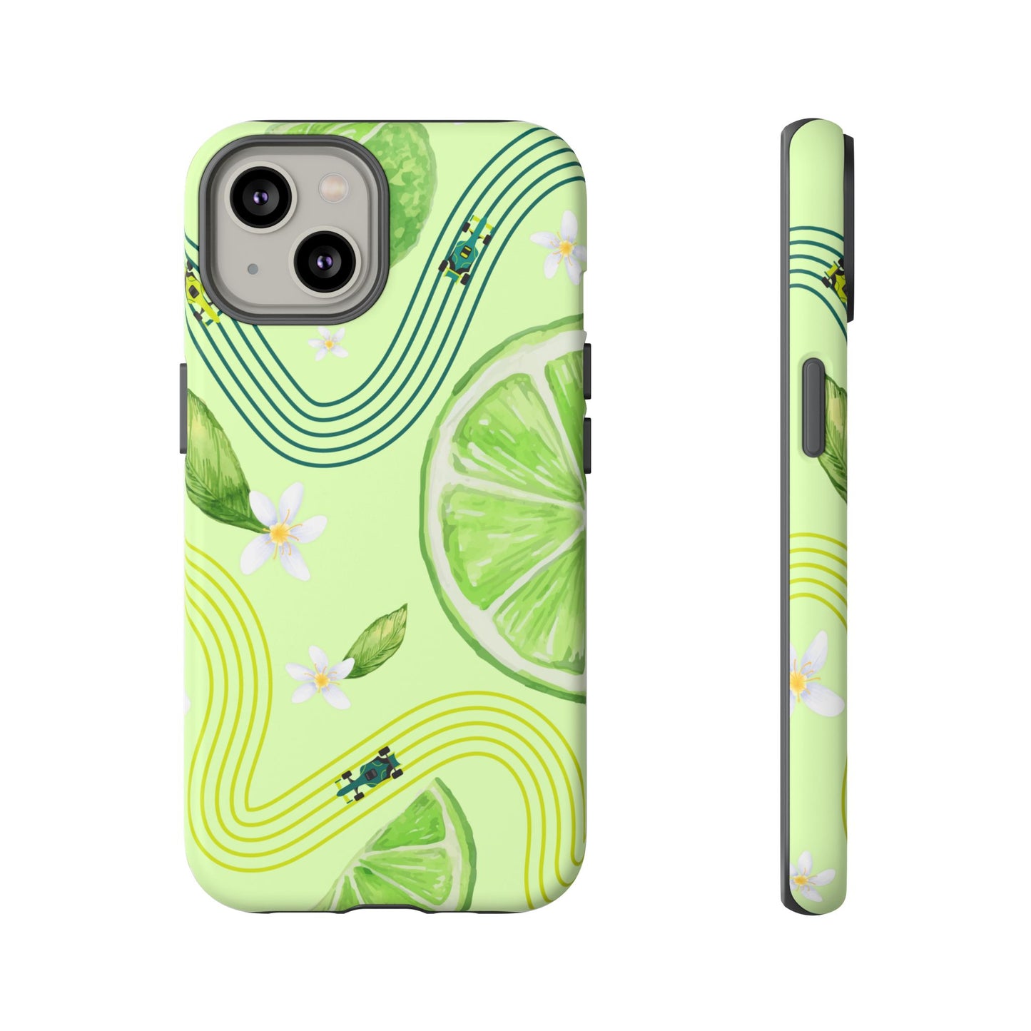 Green F1 Aston Martin and Lime Phone Case, Trendy F1 Gift, Formula 1 Gift, Cute Fruit F1 Phone Case, Unique Phone Case