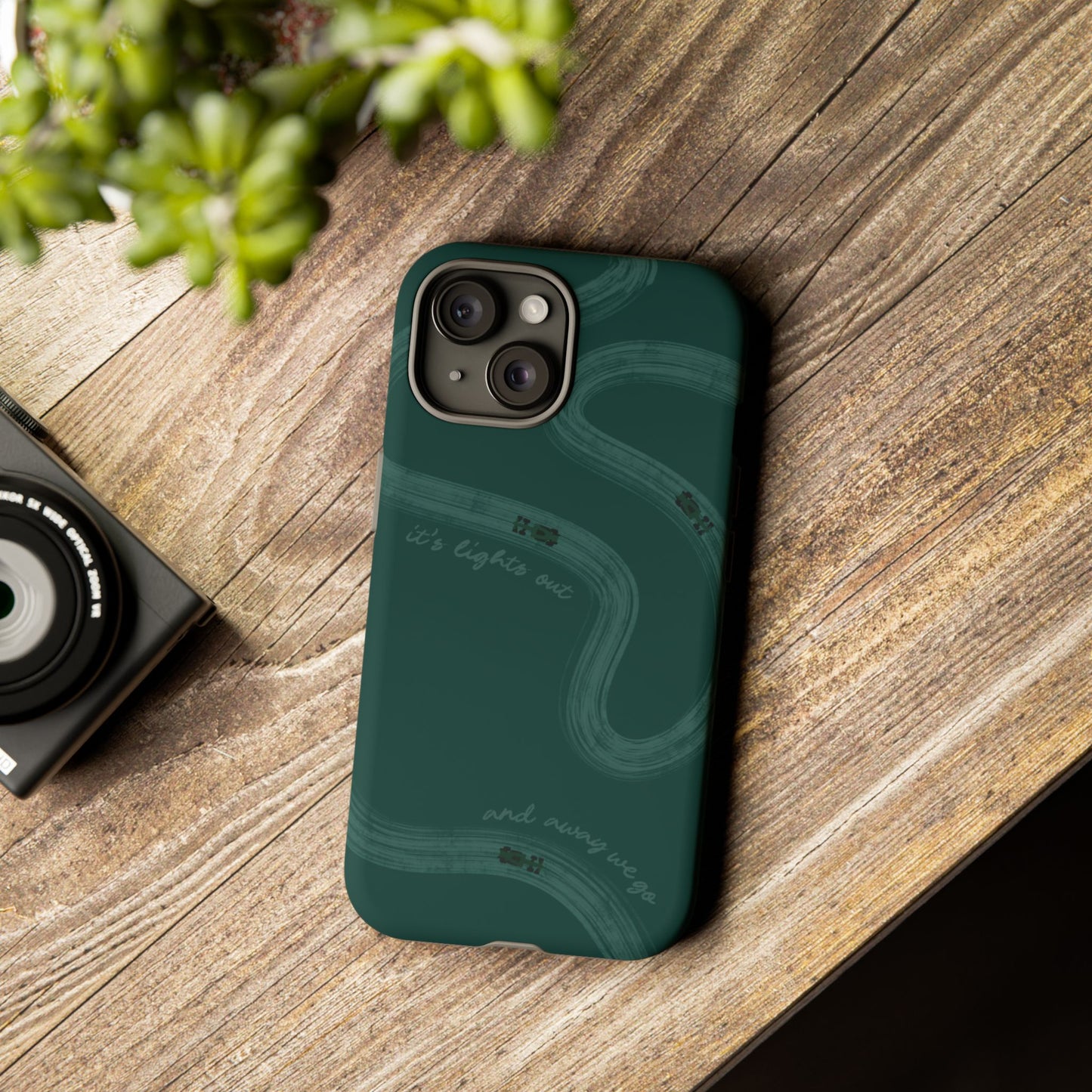 F1 Phone Case Monochrome Green Painted "its lights out and away we go", Trendy F1 Gift, Formula 1 Gift, Cute F1 Phone Case, Phone Case