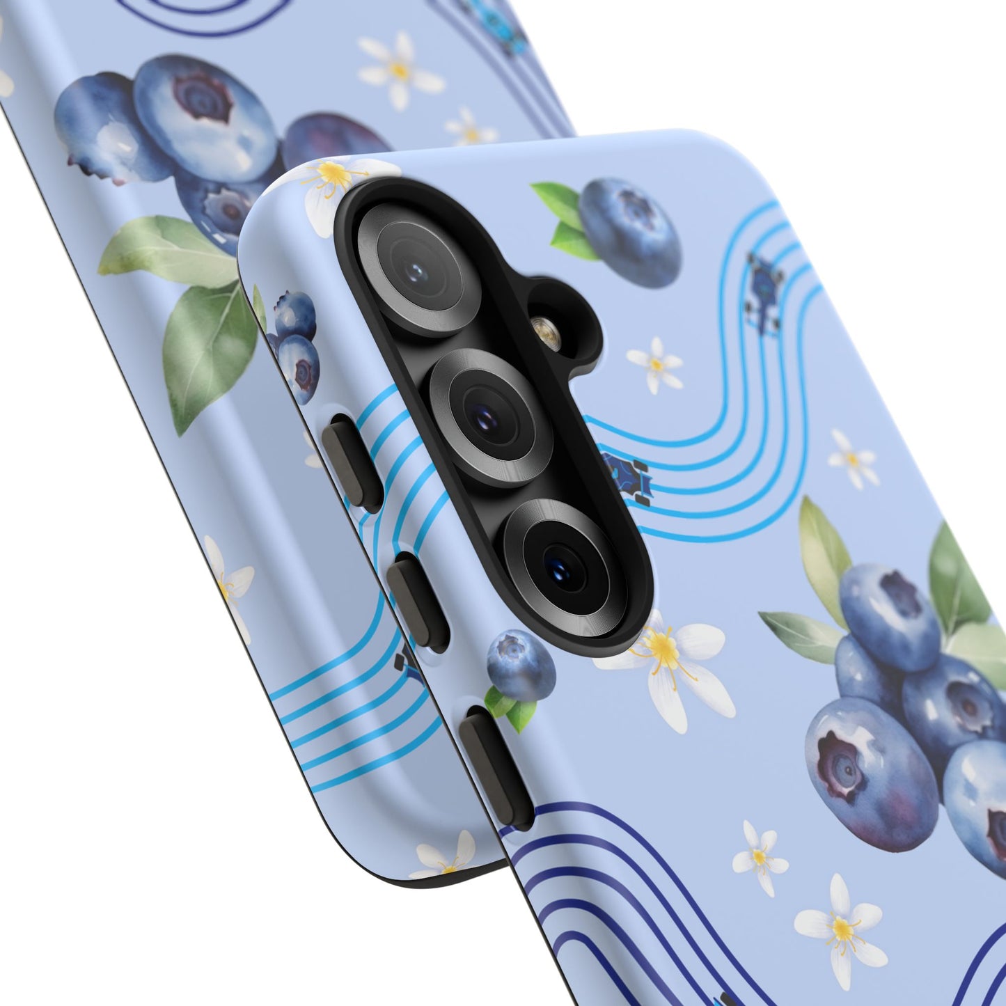 Blue F1 Williams and Blueberries Phone Case, Trendy F1 Gift, Formula 1 Gift, Cute Fruit F1 Phone Case, Unique Phone Case