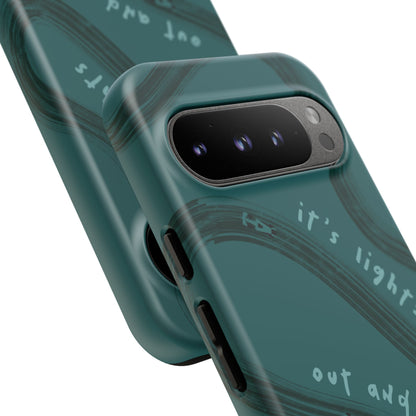 Teal Lights Out F1 Phone Case Design, Trendy F1 Gift, Formula 1 Gift, Cute F1 Phone Case, Unique Formula One Phone Case
