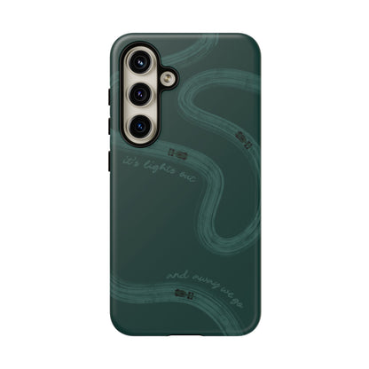 F1 Phone Case Monochrome Green Painted "its lights out and away we go", Trendy F1 Gift, Formula 1 Gift, Cute F1 Phone Case, Phone Case