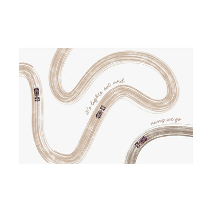 Neutral Beige F1 Matte Horizontal Poster | US SIZING