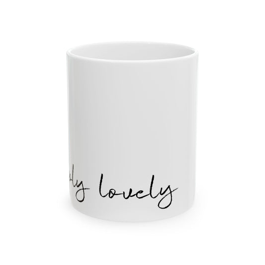 F1 Simply Lovely Mug, Minimalist Formula One Mug, Inspirational Ceramic Mug for Coffee Lovers