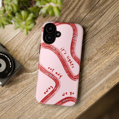 Pink and Red Lights Out F1 Phone Case Design, Trendy F1 Gift, Formula 1 Gift, Cute F1 Phone Case, Unique Formula One Phone Case