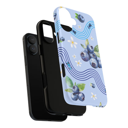Blue F1 Williams and Blueberries Phone Case, Trendy F1 Gift, Formula 1 Gift, Cute Fruit F1 Phone Case, Unique Phone Case