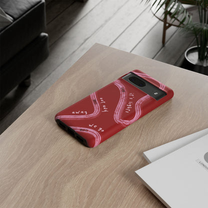 Red and Pink Lights Out F1 Phone Case Design, Trendy F1 Gift, Formula 1 Gift, Cute F1 Phone Case, Unique Formula One Phone Case