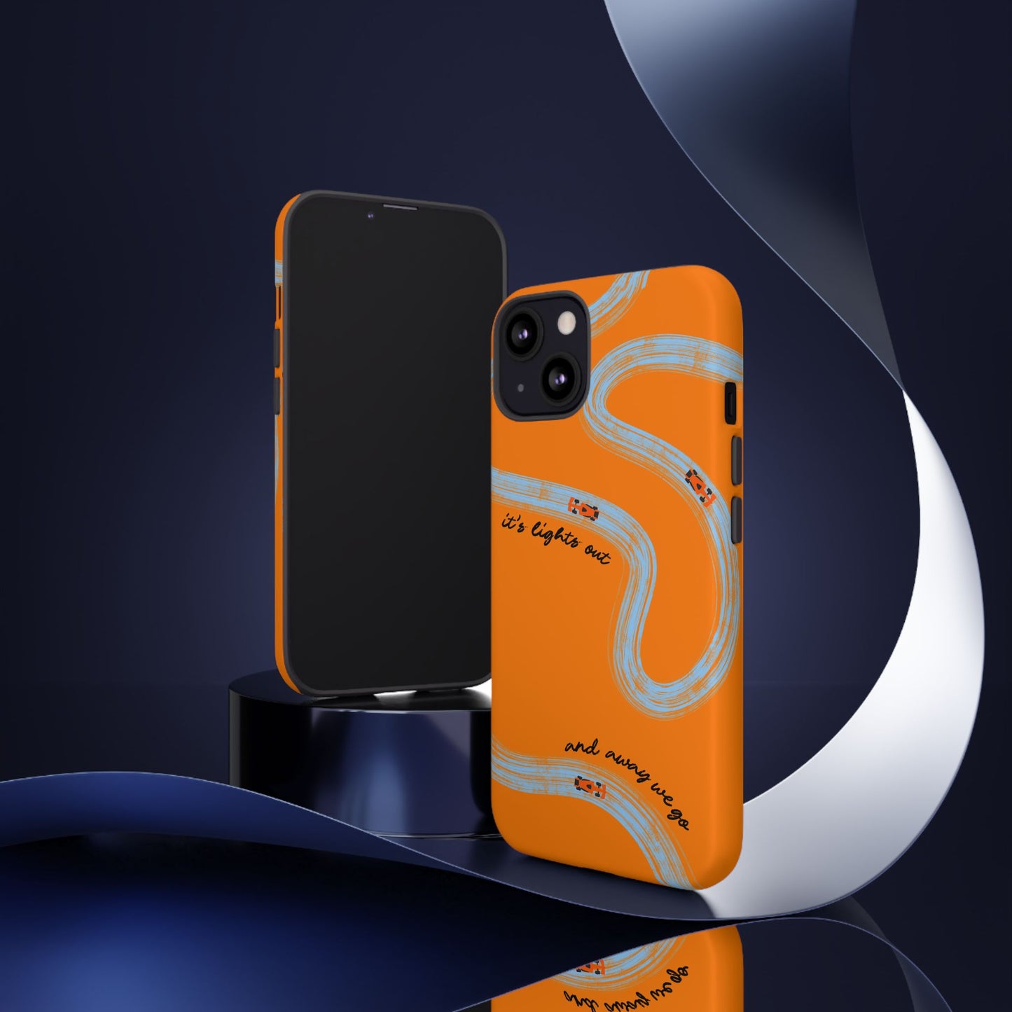 F1 Phone Case McLaren Painted "its lights out and away we go", Trendy F1 Gift, Formula 1 Gift, Cute F1 Phone Case, Phone Case