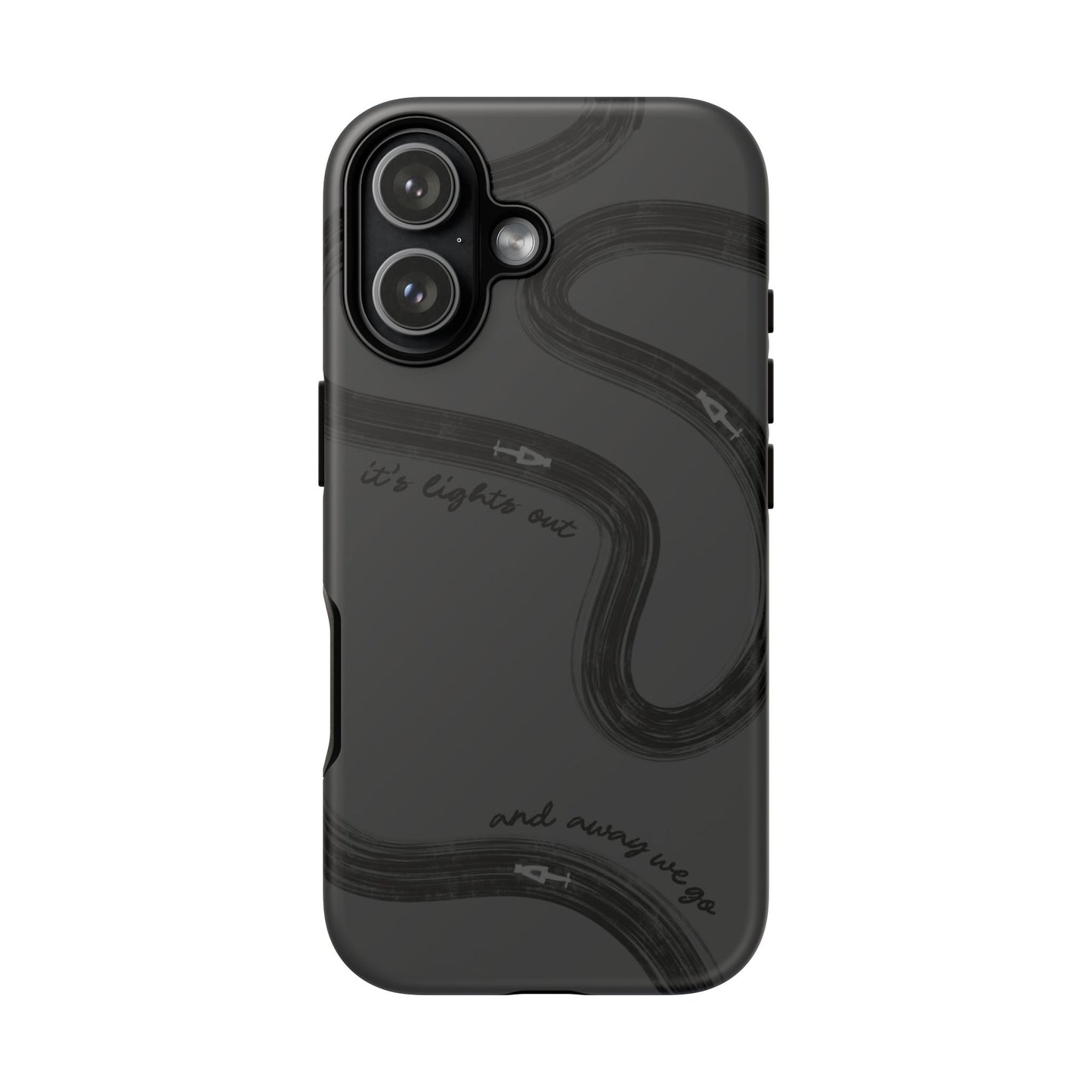 F1 Phone Case Monochrome Black Painted "its lights out and away we go", Trendy F1 Gift, Formula 1 Gift, Cute F1 Phone Case, Phone Case