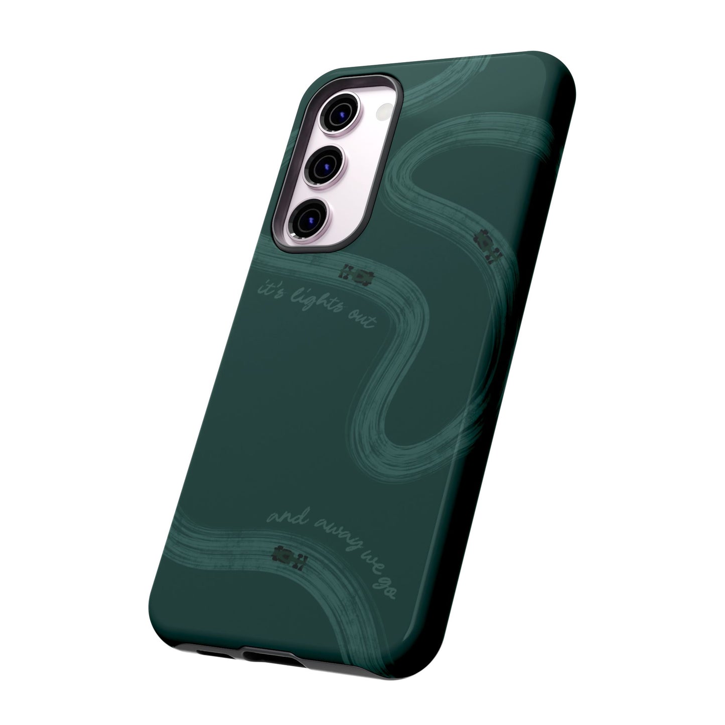 F1 Phone Case Monochrome Green Painted "its lights out and away we go", Trendy F1 Gift, Formula 1 Gift, Cute F1 Phone Case, Phone Case