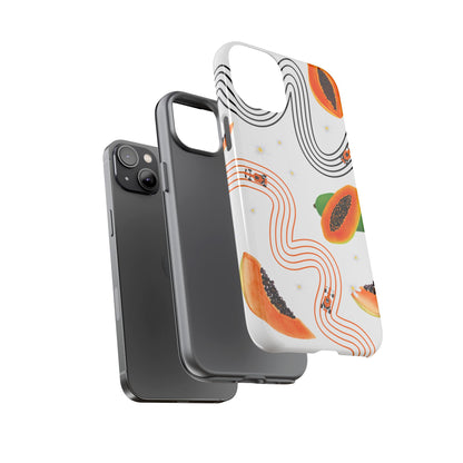 F1 McLaren and Papaya Phone Case , Trendy F1 Gift, Formula 1 Gift, Cute Fruit F1 Phone Case, Unique Phone Case